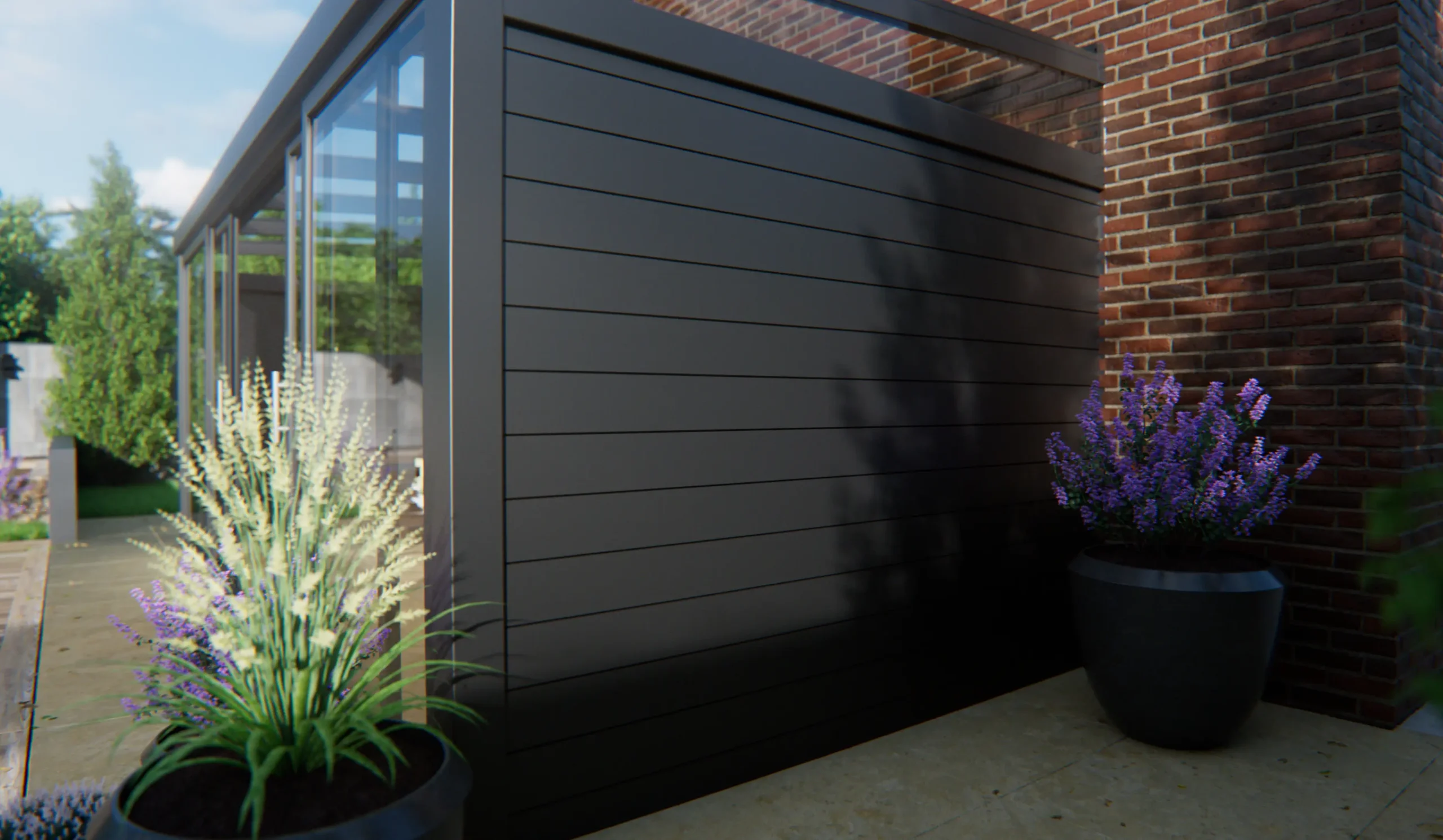 Spie en zijwand glas