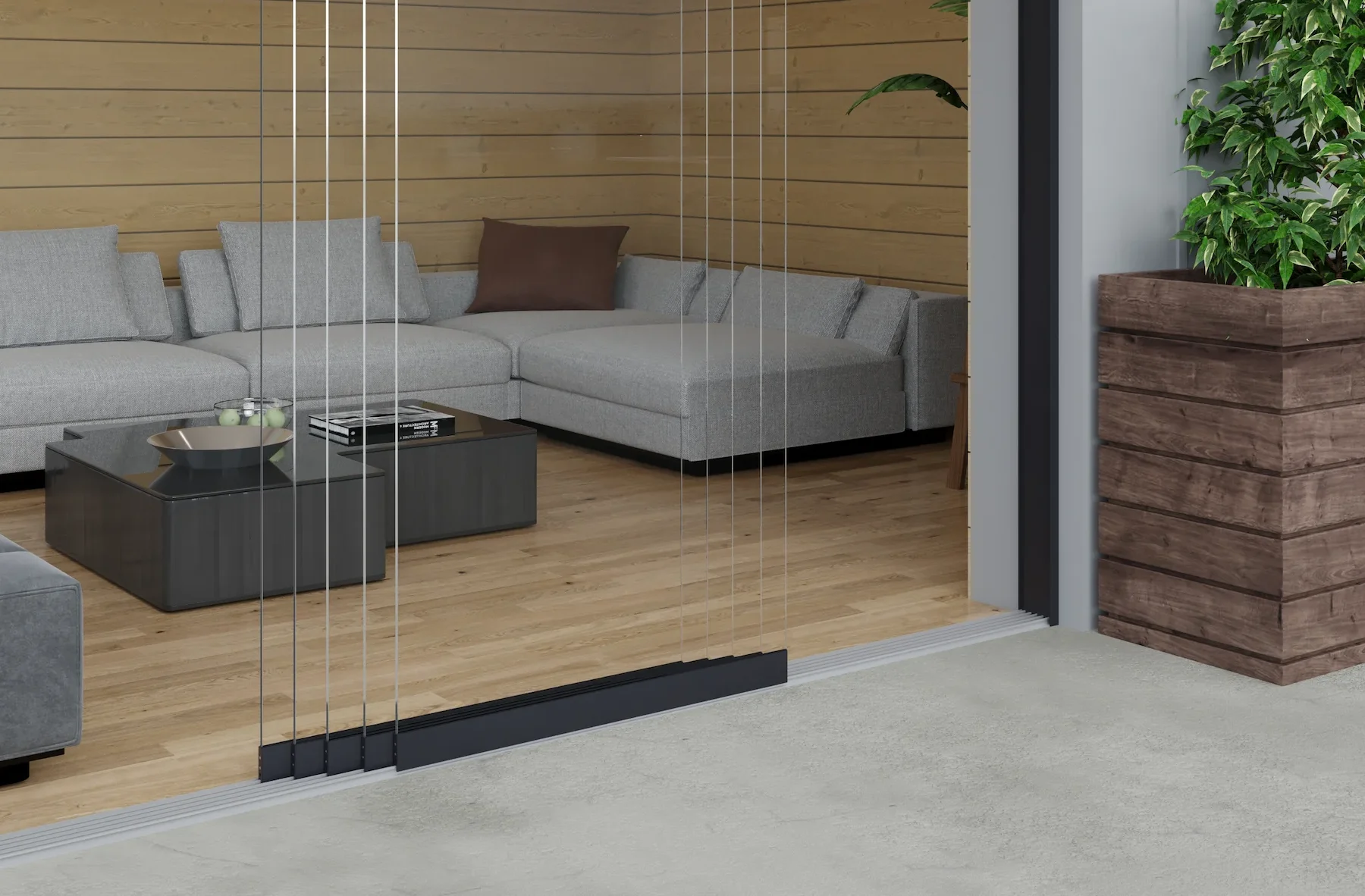 glazen schuifwand 5 meter