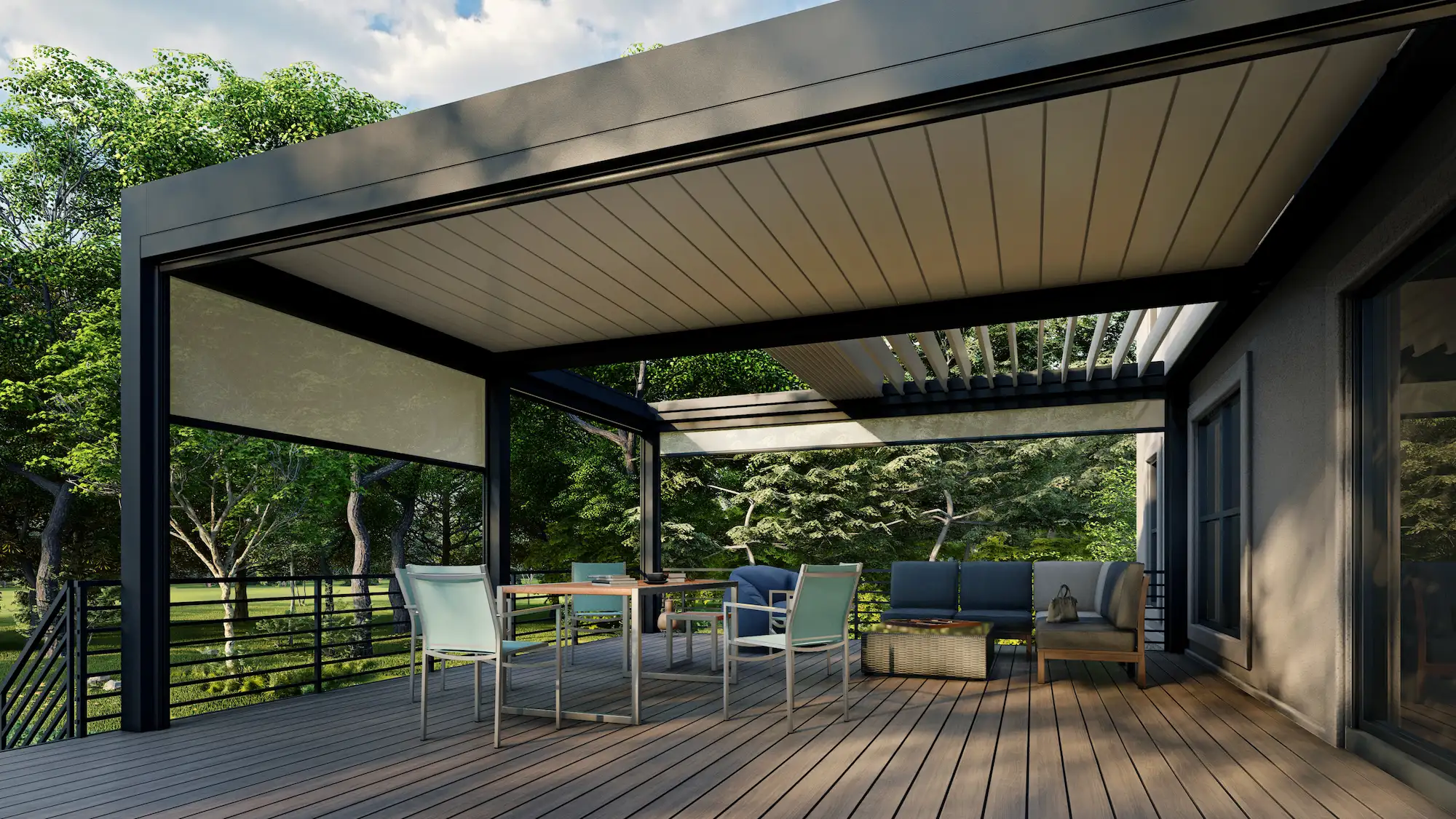 overkapping in de tuin