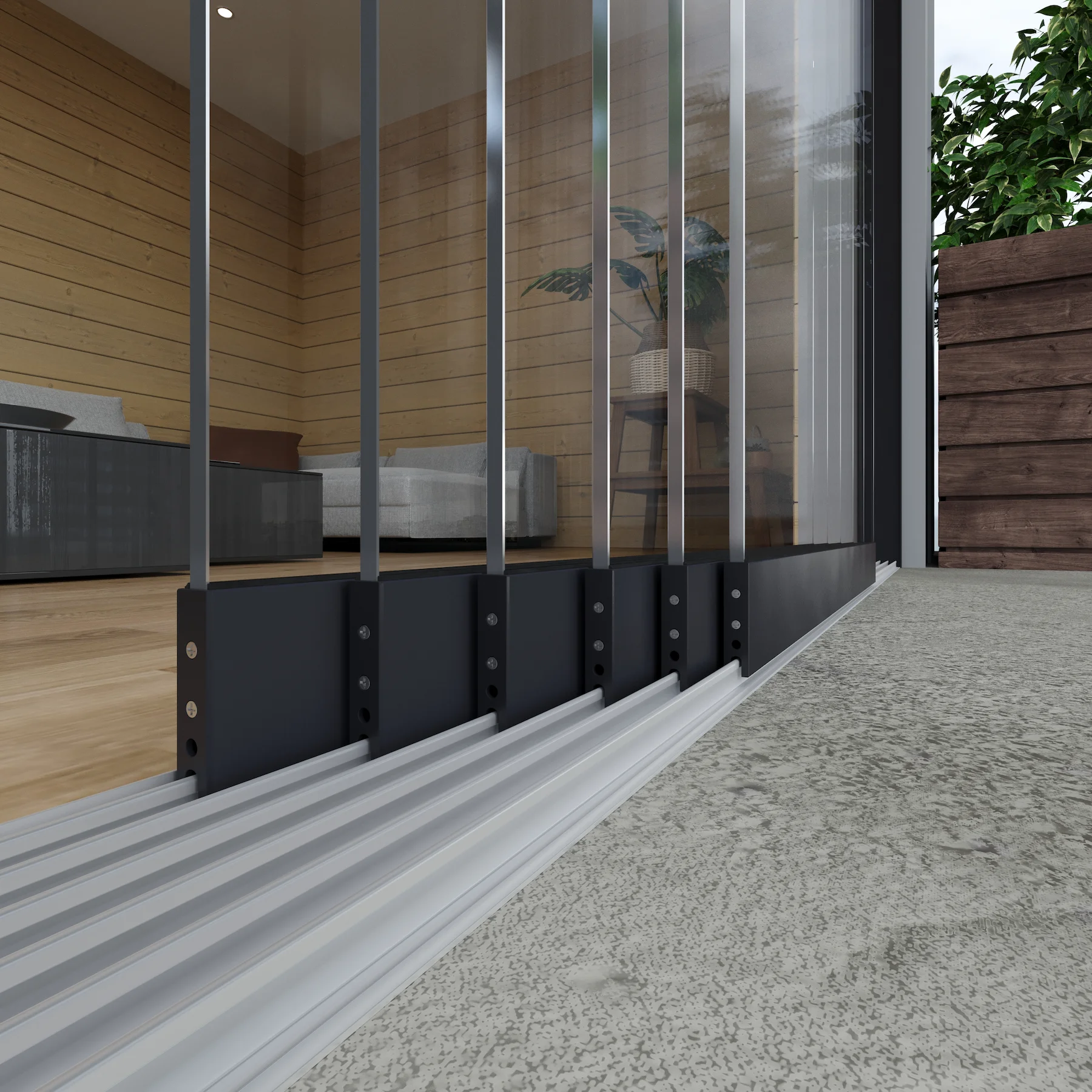 Terrasoverkapping met glazen schuifwand Vlaardingen